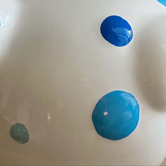 Child To Cherish White/Blue Polka Dots Ceramic Piggy Bank Baby Gift Nursery - Picture 6 of 6